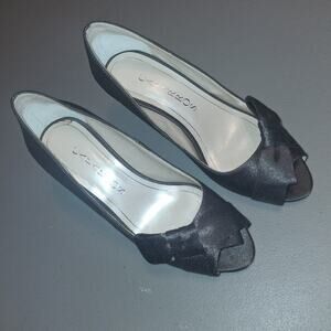 Caparros Women's Odessa Peep Toe Platform Brown Sparkle Pumps Size 6